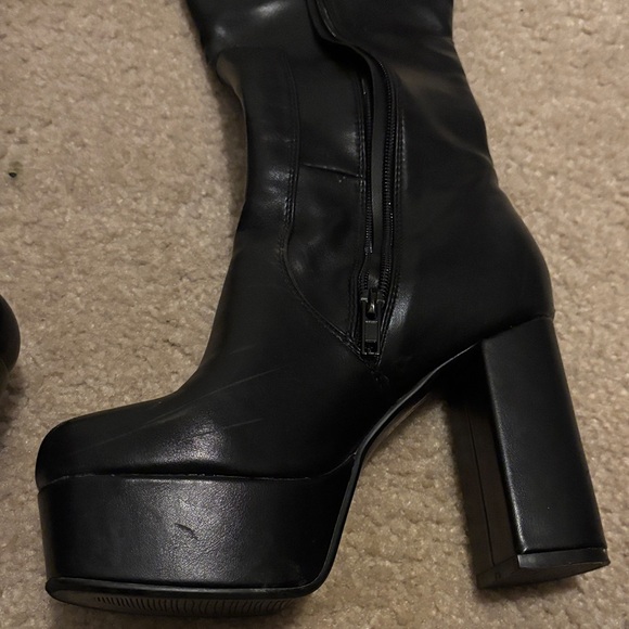 WHATTA SHOWDOWN PLATFORM KNEE HIGH BOOTS - Picture 5 of 13